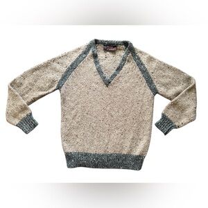 Vintage Renée Tener for Outlander Men’s Wool Silk Blend V Neck Sweater Size XL